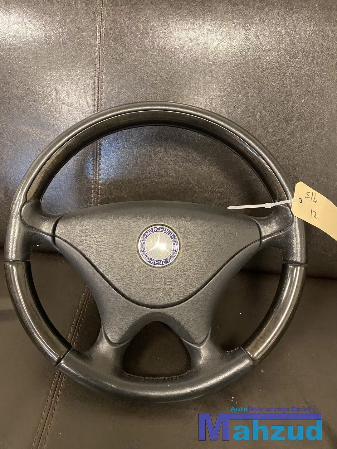 MERCEDES SLK R170 W208 CLK HOUT stuur met airbag leer zwart, Gebruikt, Mercedes-Benz AG, Mercedes-Benz, Ophalen of Verzenden