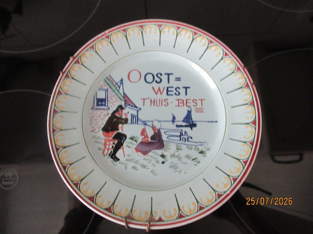ANTIEK SPREUKENBORD- OOST,WEST,THUIS,BEST- FRANZ MEHLEM 1900, Ophalen of Verzenden