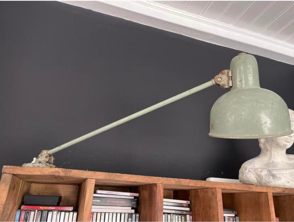 Groene bureaulamp, Jielde stijl, Ophalen of Verzenden