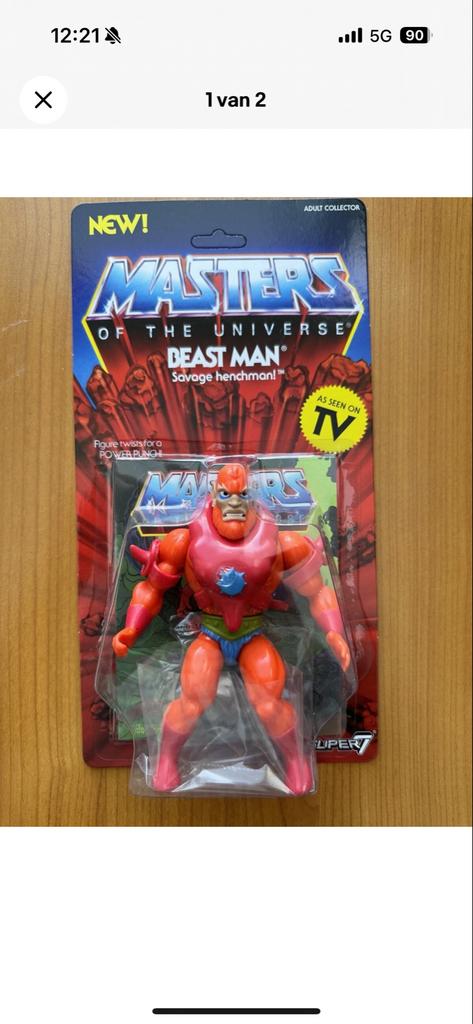 Masters of the Universe Beast Man Actiefiguur Nieuw, Ophalen of Verzenden, Nieuw