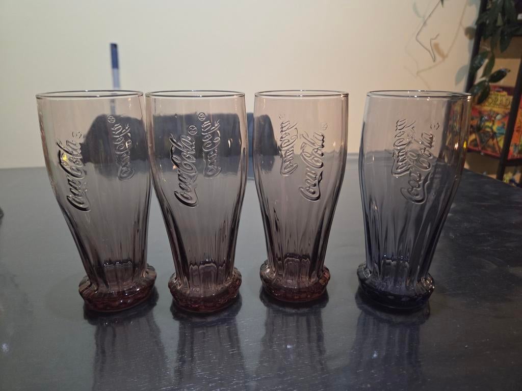 Coca-Cola glazen, 4 stuks, Ophalen of Verzenden