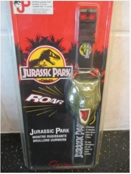 JURASSIC PARK T-REX HORLOGE met BRULLEND UURWERK NIEUW, Verzenden, Nieuw, Film, Gebruiksvoorwerp