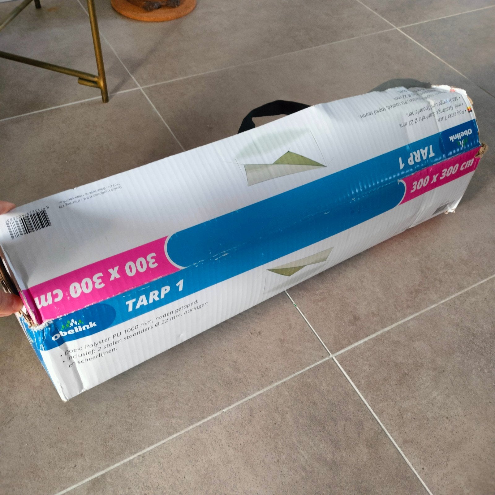 Obelink Tarp 1 - 300x300 cm - 1 keer gebruikt, Ophalen of Verzenden, Zo goed als nieuw