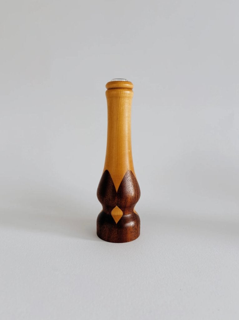 VINTAGE HOUTEN VAASJE | 17 CM, Ophalen of Verzenden