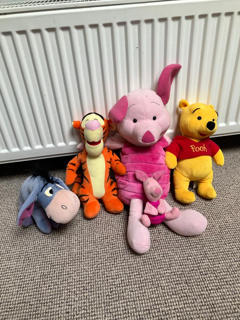 Winnie de Poeh knuffels: Poeh, Knorretje, Teigetje en Iejoor, Ophalen of Verzenden, Zo goed als nieuw, Overige typen