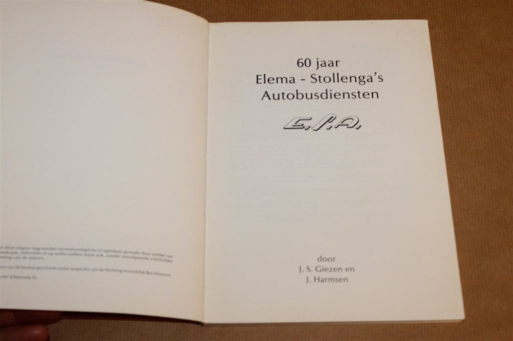 60 jaar ESA — Elema-Stollenga Busdiensten Winschoten, Ophalen of Verzenden, Gelezen