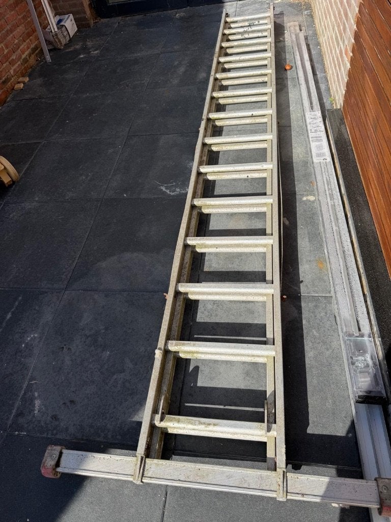 7 meter lange ladder met brede stabiliteitsvoet, Ophalen, Gebruikt, Ladder, 4 meter of meer