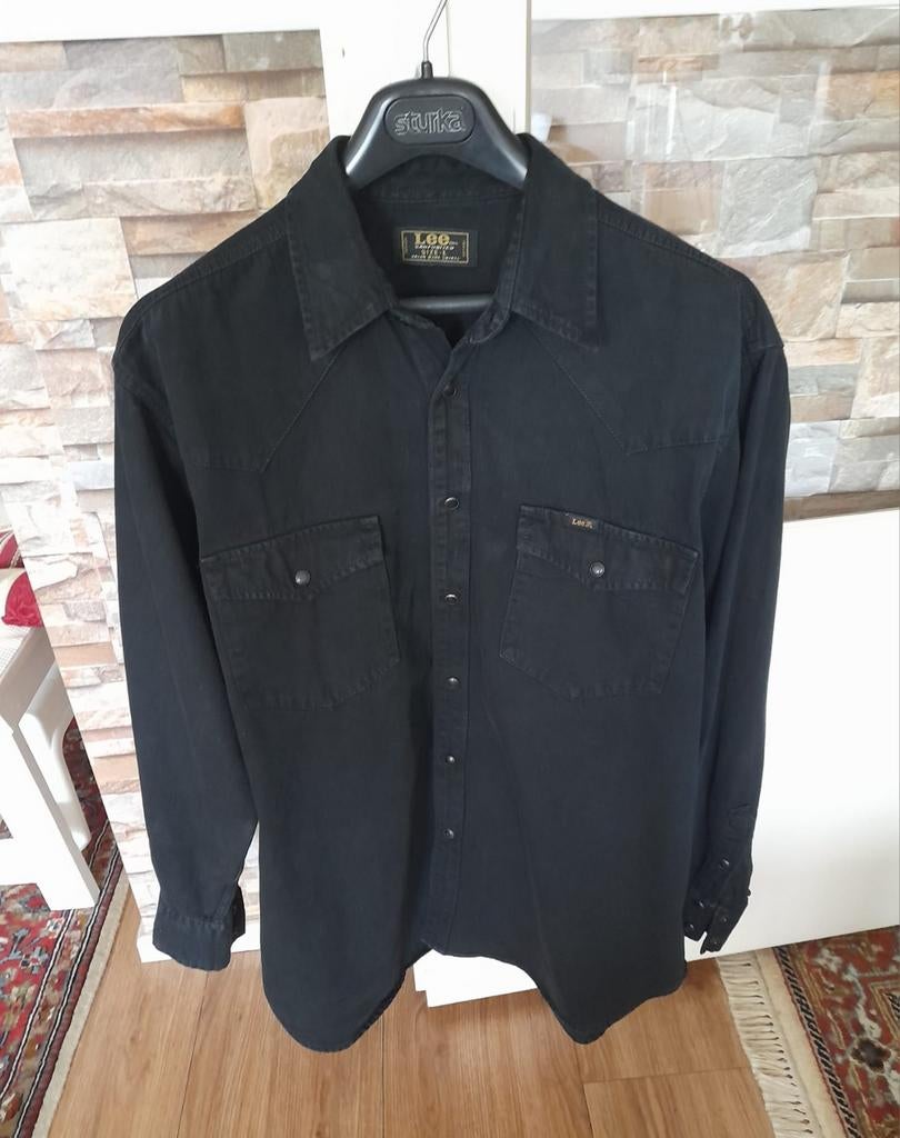 Lee jeans overhemd zwart Maat L, Ophalen, Gedragen, Zwart