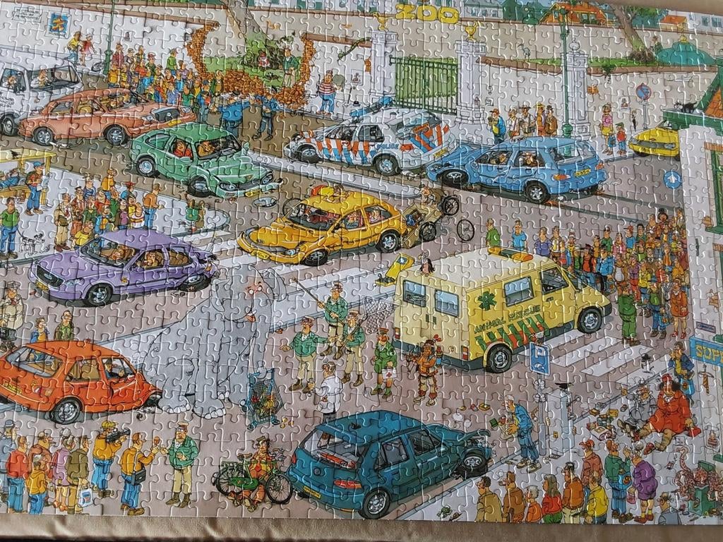 Jan van Haasteren Jumbo gaat winkelen 1000 stukjes, Ophalen, 500 t/m 1500 stukjes, Zo goed als nieuw, Legpuzzel