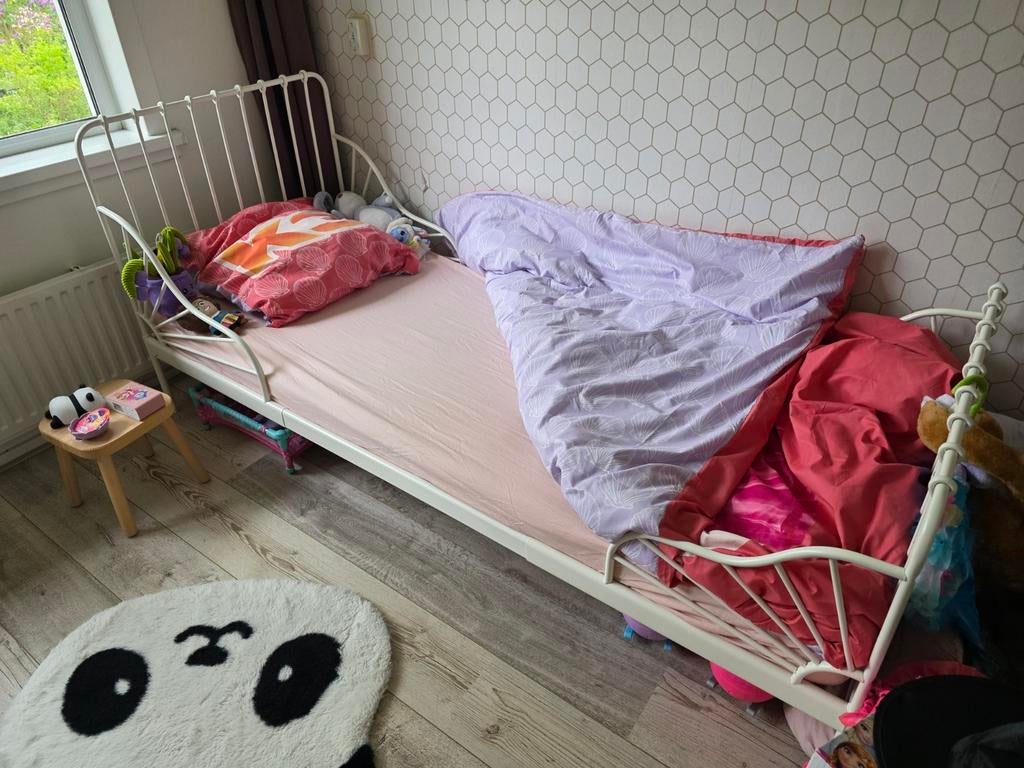 Wit meegroeibed Minnen Ikea, Ophalen, Zo goed als nieuw, Lattenbodem