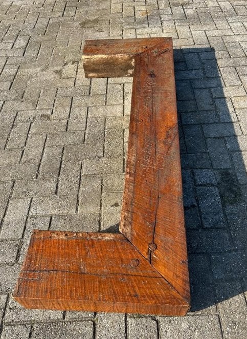 Massieve eiken schouwbalk 170 cm, Tuin en Terras, Palen, Balken en Planken, Ophalen, Gebruikt, Hardhout, 180 tot 250 cm