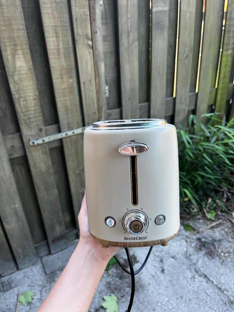 SilverCrest Broodrooster - Beige met Houtlook, Ophalen of Verzenden, Zo goed als nieuw