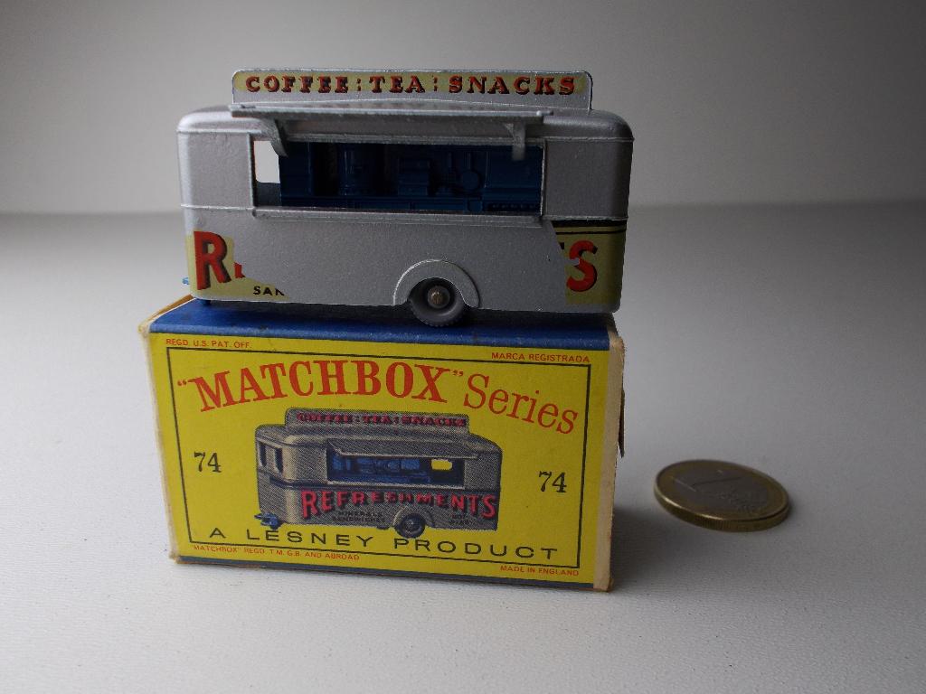 1959 Matchbox series Lesney Nr. 74A MOBILE CANTEEN + DOOSJE!