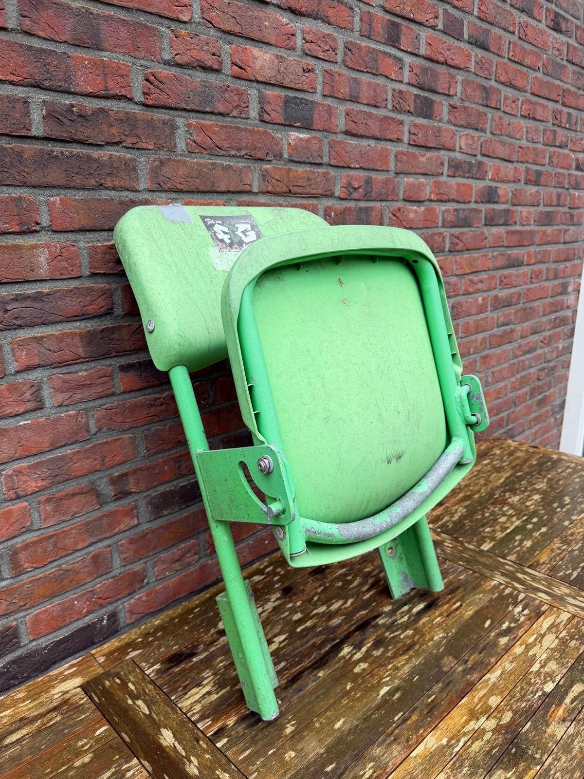Originele FC Groningen stadion klapstoel, Ophalen, Kunststof, Gebruikt, Overige kleuren