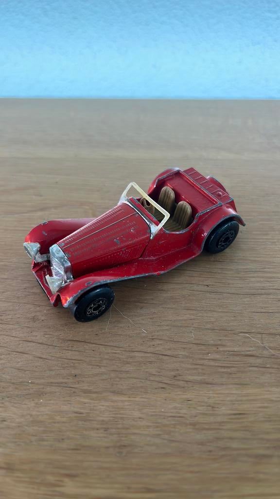 SS 100 Jaguar Matchbox 1982 Lengte auto 7,5cm, Ophalen of Verzenden, Gebruikt, Auto