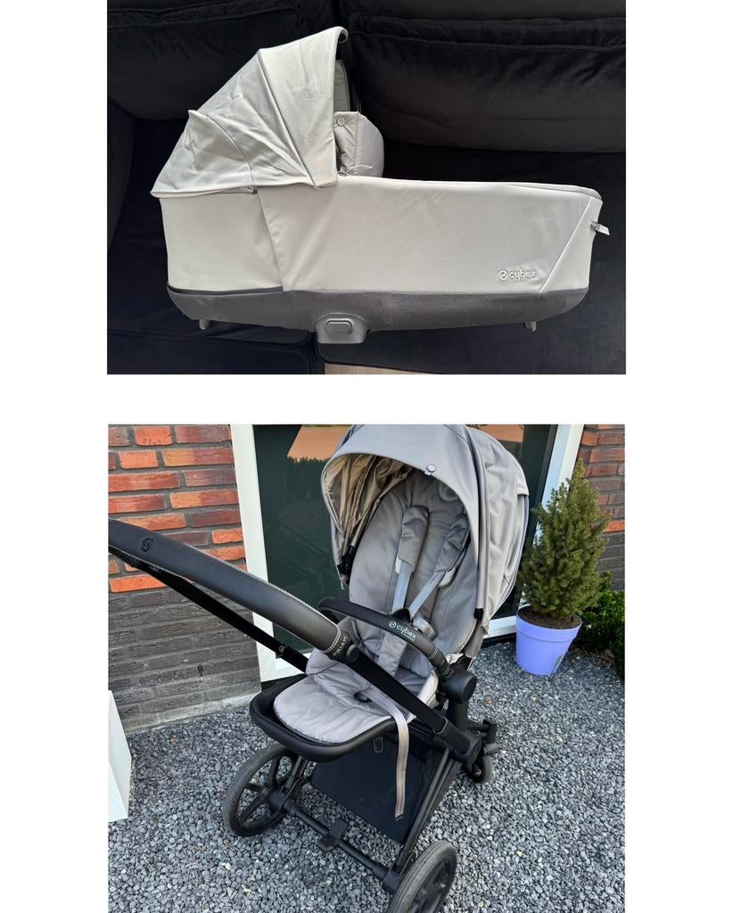 Cybex Platinum Priam 2 in 1 Kinderwagen Pearl grey, Zo goed als nieuw, Combiwagen, Verstelbare duwstang, Ophalen