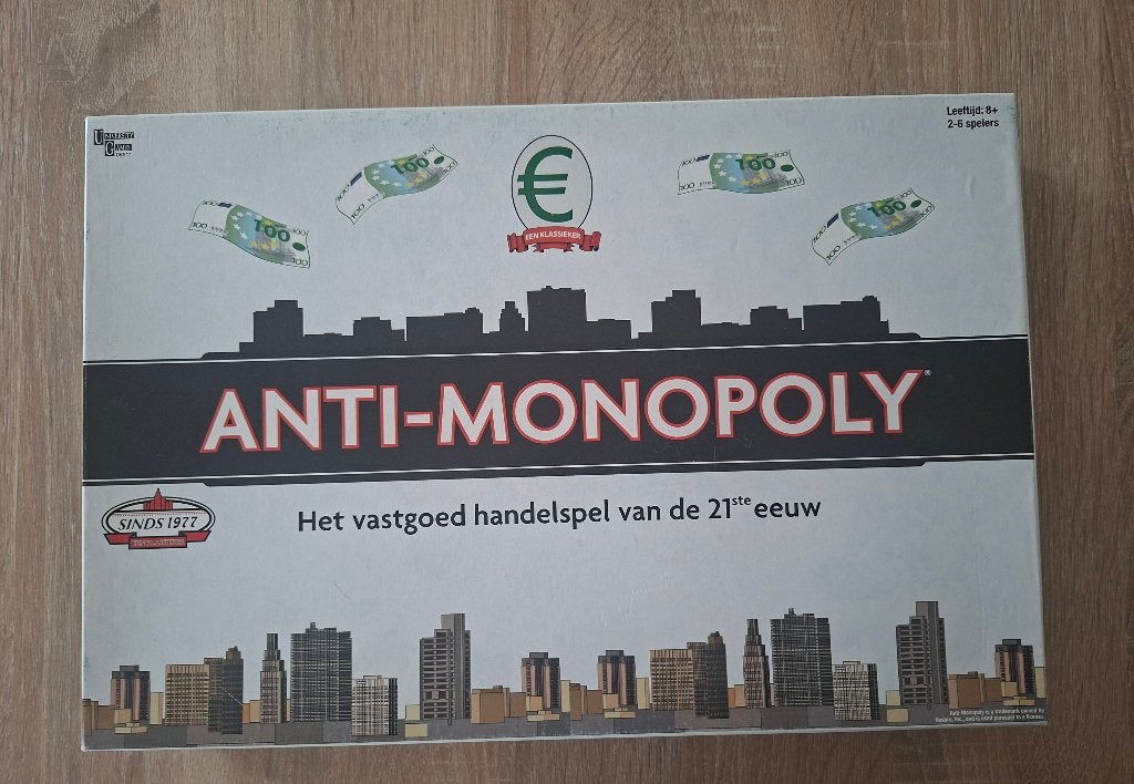 Speelgoed, Monopoly Anti-Monopoly bordspel, Hobby en Vrije tijd, Gezelschapsspellen | Bordspellen, Zo goed als nieuw, Vijf spelers of meer