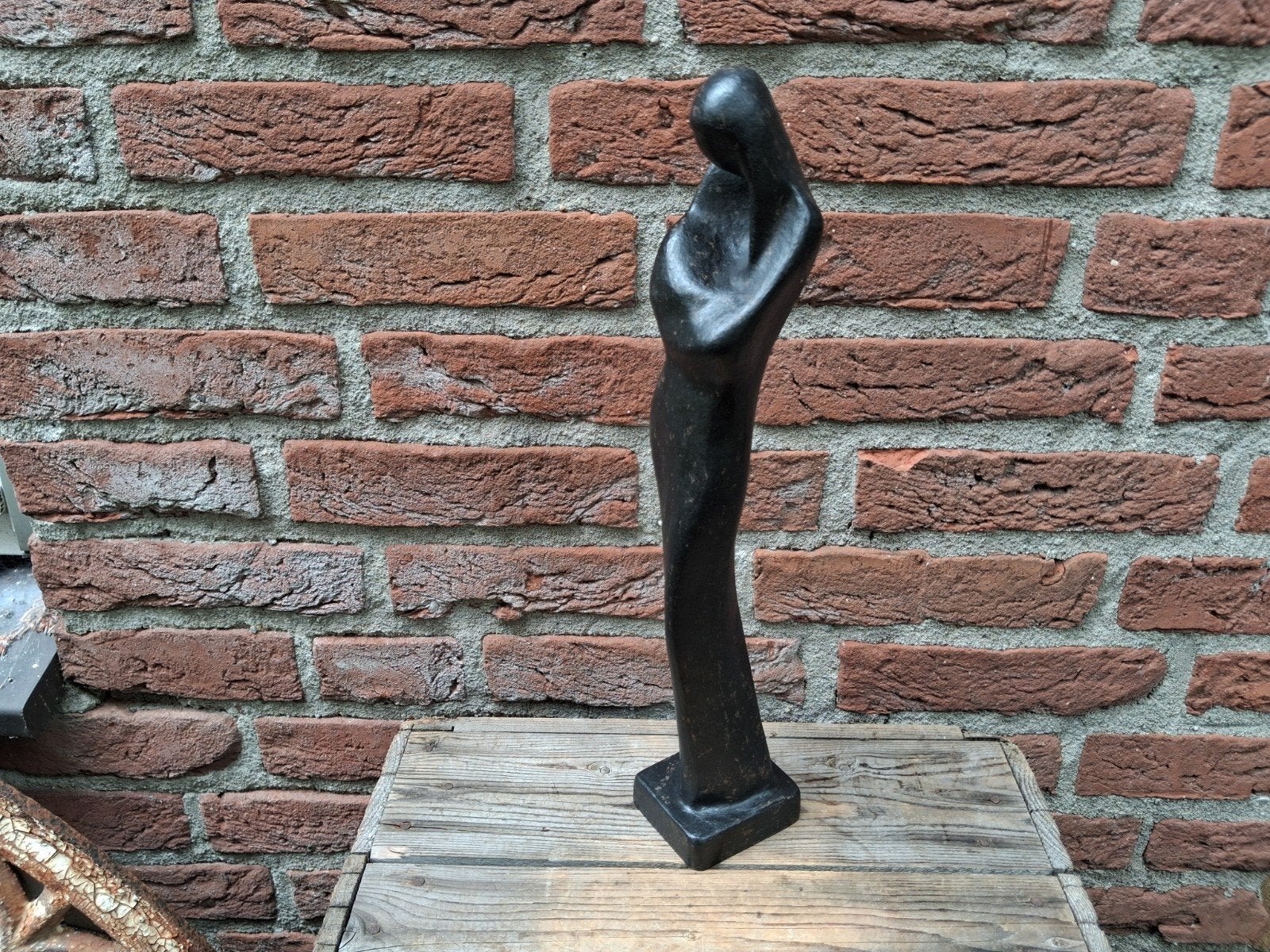 rené daemen maternité gietijzeren art deco sculptuur madonna, Antiek en Kunst, Kunst | Beelden en Houtsnijwerken, Ophalen, Art deco
