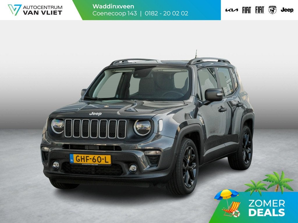 Jeep Renegade 1.5T e-Hybrid Summit | Leder | Schuif/Kantelda, Auto's, Jeep, 12 maanden, Gebruikt, 4 cilinders, Bedrijf