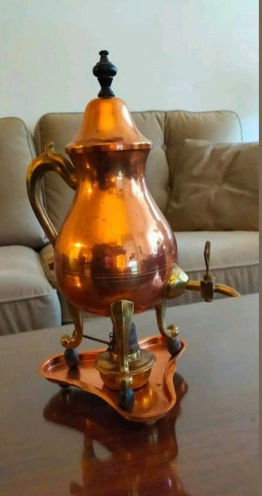 Antieke Koperen Samovar / Theeketel, Ophalen of Verzenden
