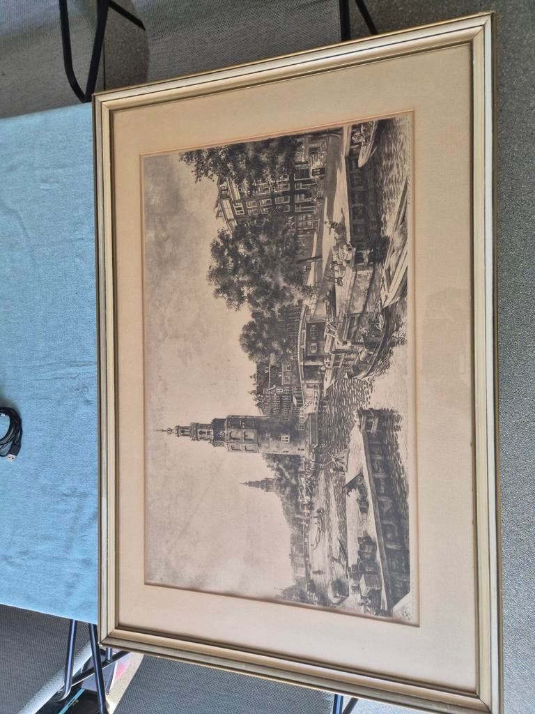 Ets van Cornelis Brandenburg., Antiek en Kunst, Kunst | Tekeningen en Foto's, Ophalen of Verzenden