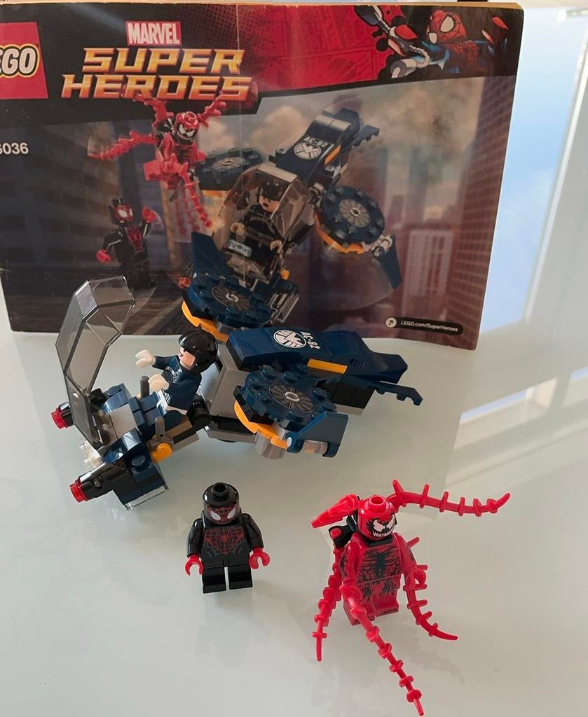 LEGO Super Heroes Carnage Spiderman SHIELD Luchtaanval 76036, Ophalen of Verzenden, Zo goed als nieuw