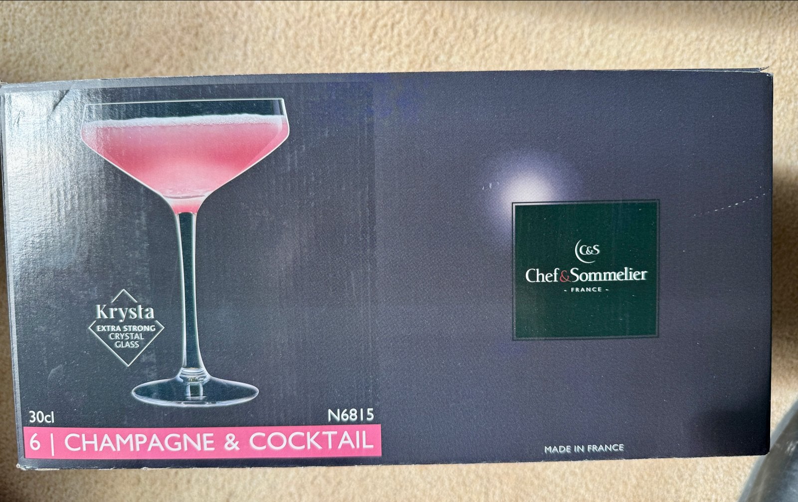 Chef & Sommelier Krysta Champagne & Cocktail Glazen (6 stuks, Verzenden, Nieuw, Overige merken, Glas