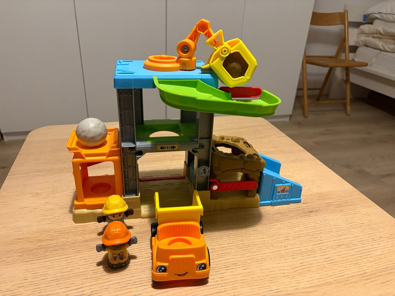 Fisher-Price Little People Bouwplaats Speelset, Ophalen, Zo goed als nieuw, Speelset, Met geluid
