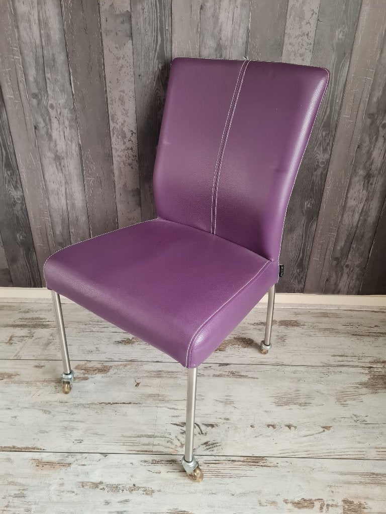 Drie lederen eettafelstoelen de Bommel, Ophalen, Overige kleuren, Drie, Leer