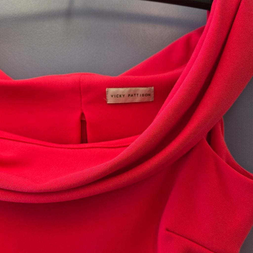 Vicky Pattison gedrapeerde feestjurk fuchsia mt 40-42 51633, Kleding | Dames, Maat 38/40 (M), ., Ophalen of Verzenden, Knielengte