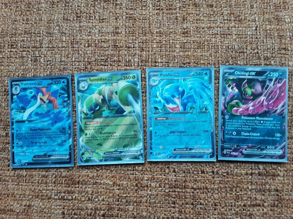 4 ex pokemonkaarten, Ophalen of Verzenden, Nieuw, Meerdere kaarten, Foil