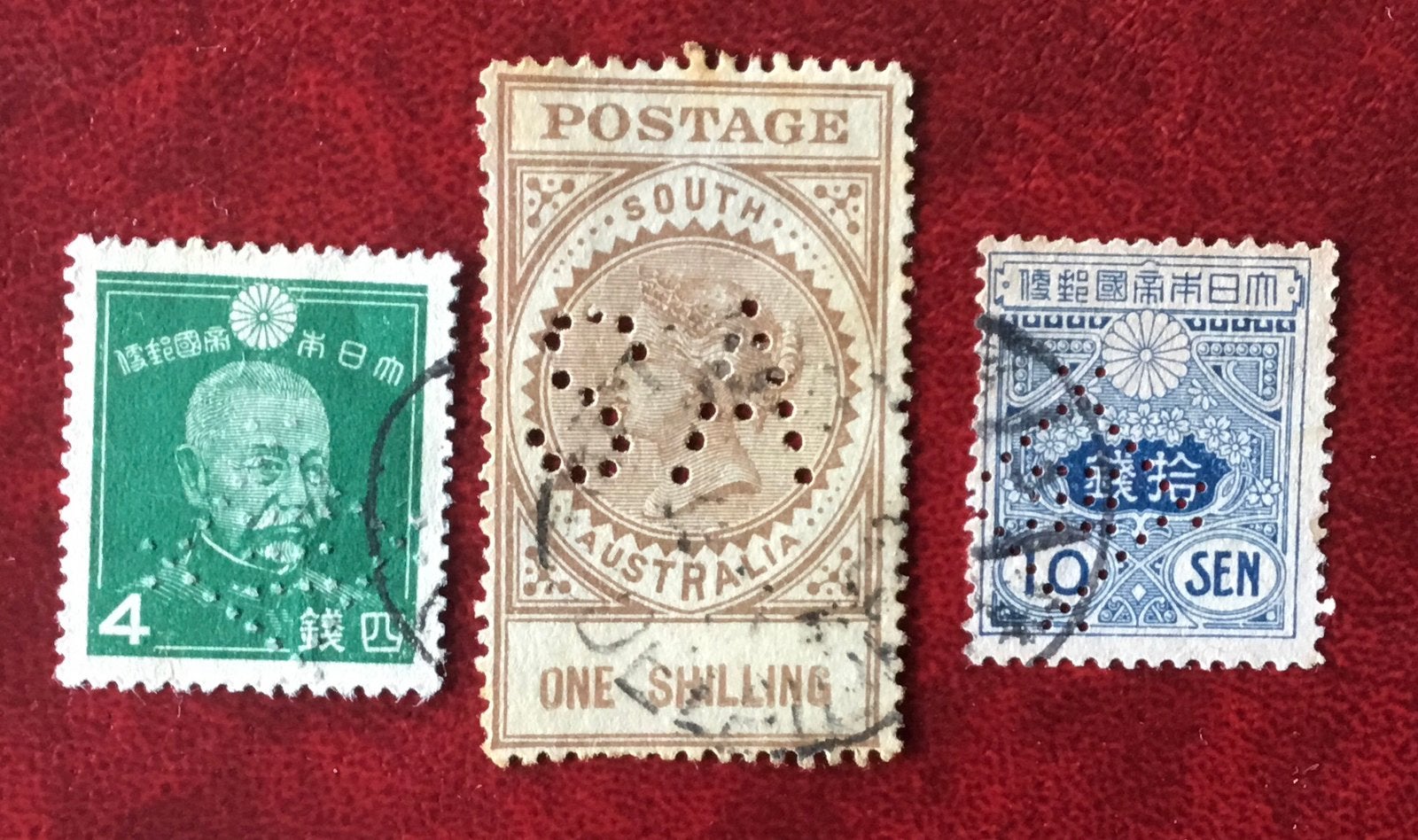 Japan Perforaties buitenland kavel br 2, Ophalen of Verzenden, Gestempeld, Zuidoost-Azië
