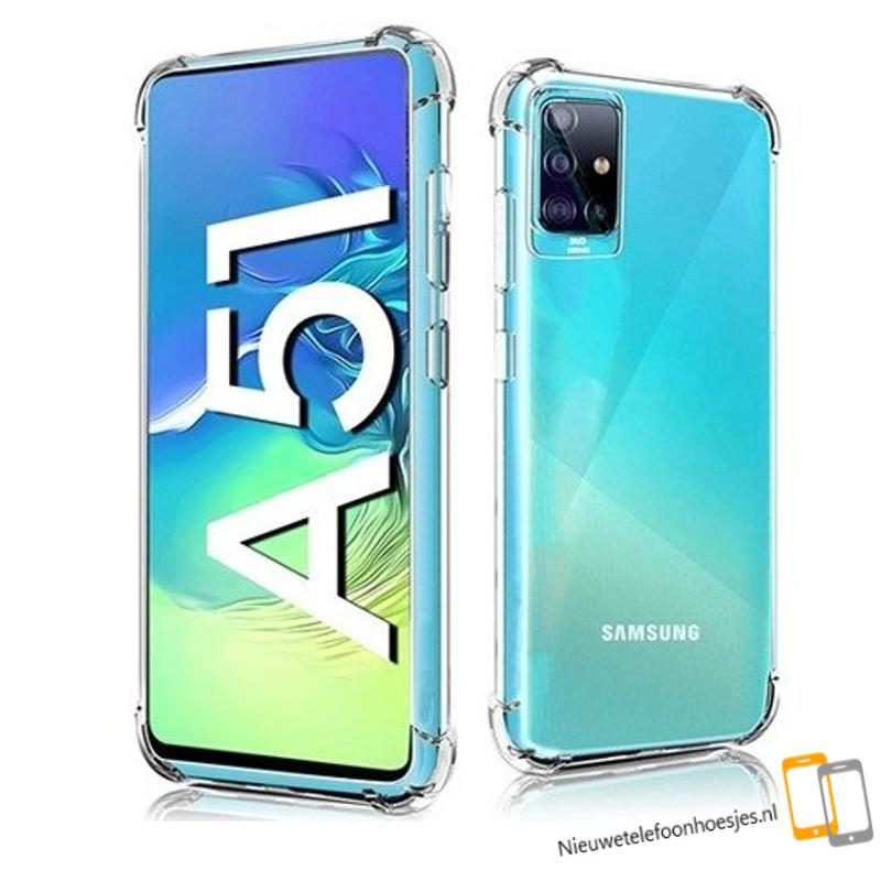 Samsung Galaxy A51 transparant siliconen hoesje - Anti shock, Verzenden, Nieuw, Overige modellen, Frontje of Cover