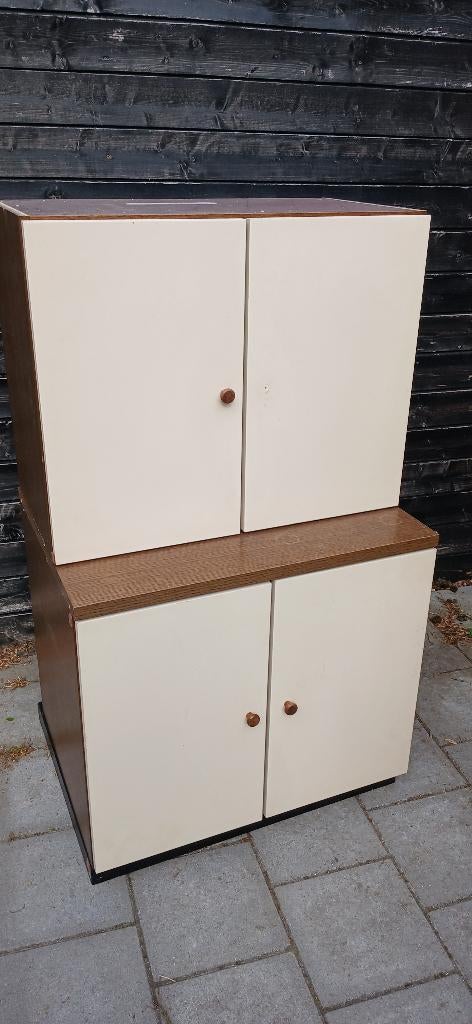 2 kastdelen Hulsta wandkast jaren 70, Huis en Inrichting, Kasten | Wandmeubels, Ophalen, Gebruikt, 100 tot 150 cm, Minder dan 150 cm