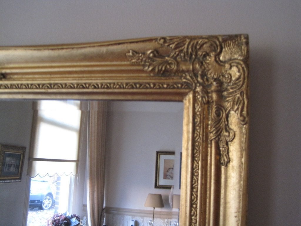 Foto 7 van Chique!! 183x83cm Antiek-Gold "Facet" Unieke "Barok" Spiegel