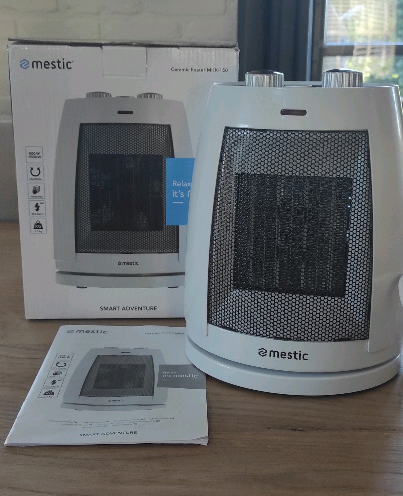 Mestic Keramische Kachel MKK-150 - Compact en Veilig, Minder dan 30 cm, Minder dan 60 cm, Ophalen of Verzenden, 800 watt of meer