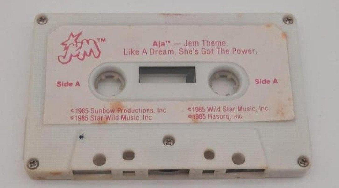 JEM Aja JEM Theme Like A Dream Cassette Bandje Hasbro 1985, Gebruikt, Kinderen en Jeugd, 1 bandje, Ophalen of Verzenden