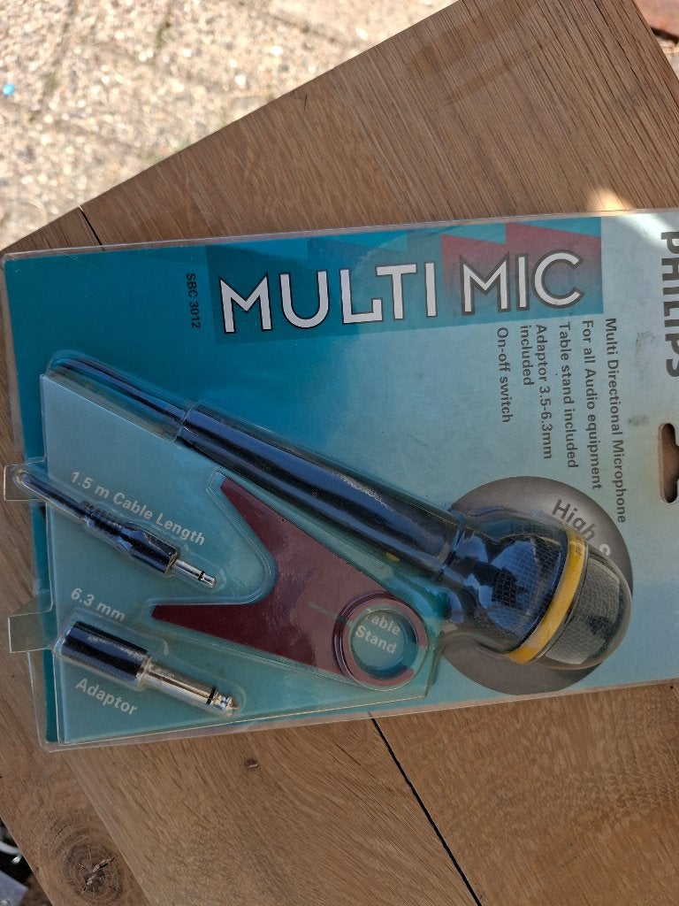 vintage jaren begin 80 nieuw philips spraak zang microfoon, Muziek en Instrumenten, Microfoons, Ophalen of Verzenden, Nieuw, Zangmicrofoon