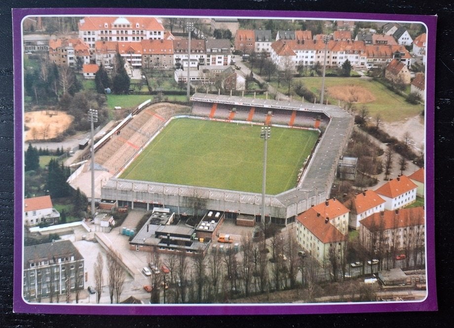 Stadion ansichtkaart Vfl Osnabruck, Verzamelen, Ophalen of Verzenden, Zo goed als nieuw, Buitenlandse clubs, Poster, Plaatje of Sticker