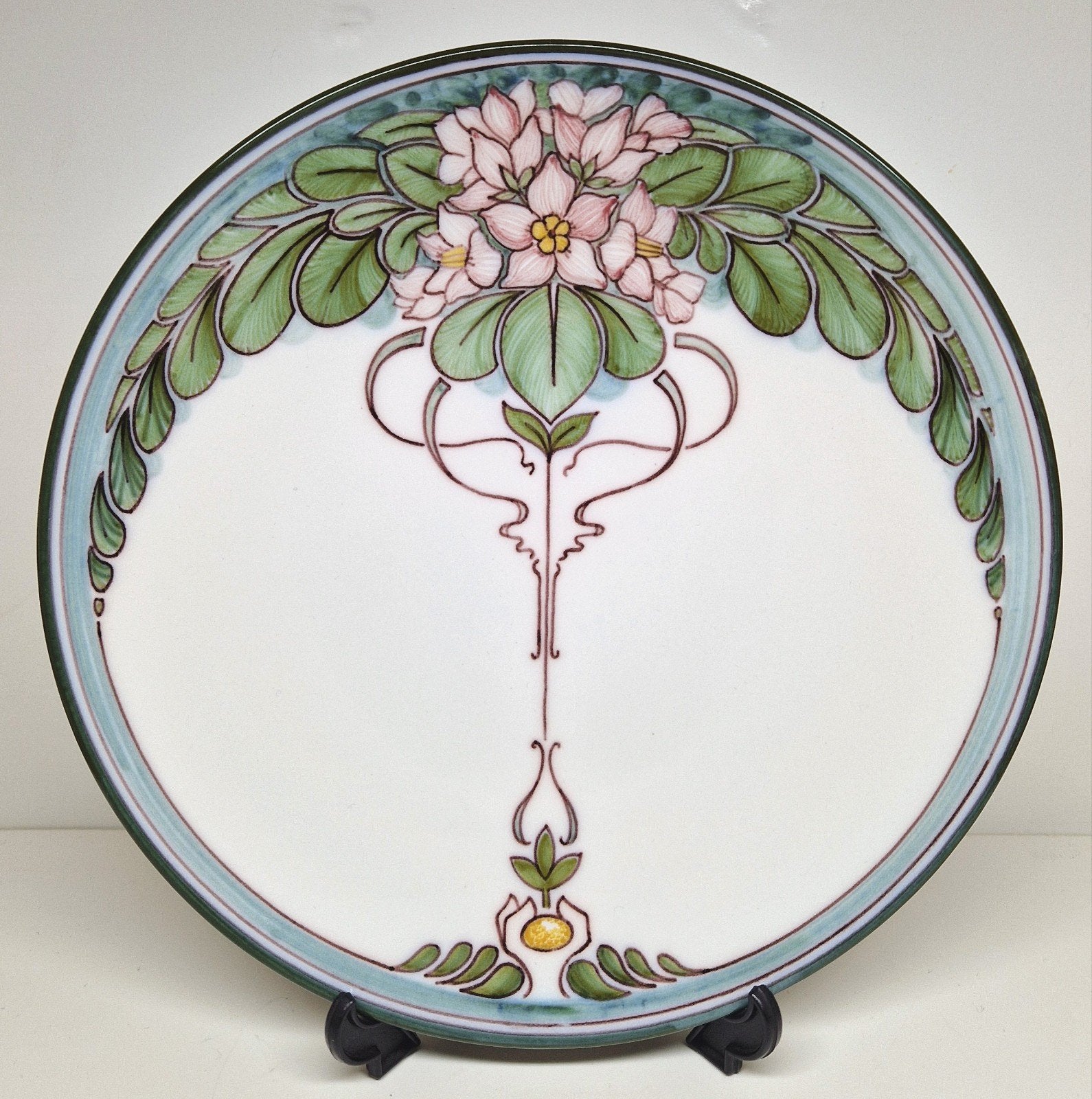 Art Nouveau stijl keramieken wandbord Wolf&Wolf / Makkum., Ophalen