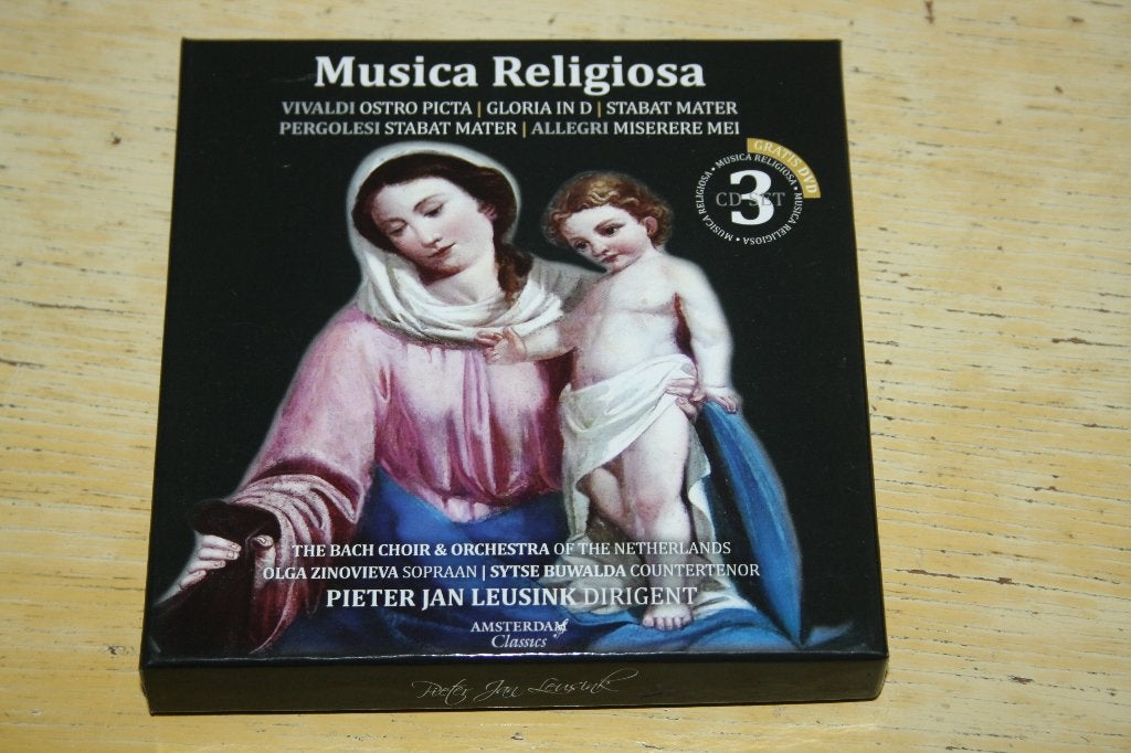 Musica Religiosa Vivaldi Pergolesi Allegr Pieter Jan Leusink, Ophalen of Verzenden, Classicisme, Zo goed als nieuw, Kamermuziek