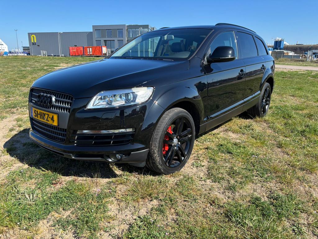 Audi Q7 3.0 TDI 176KW Quattro 2009 Zwart 7 Persoons, Auto's, Audi, Automaat, Zwart, 7 stoelen, Zwart
