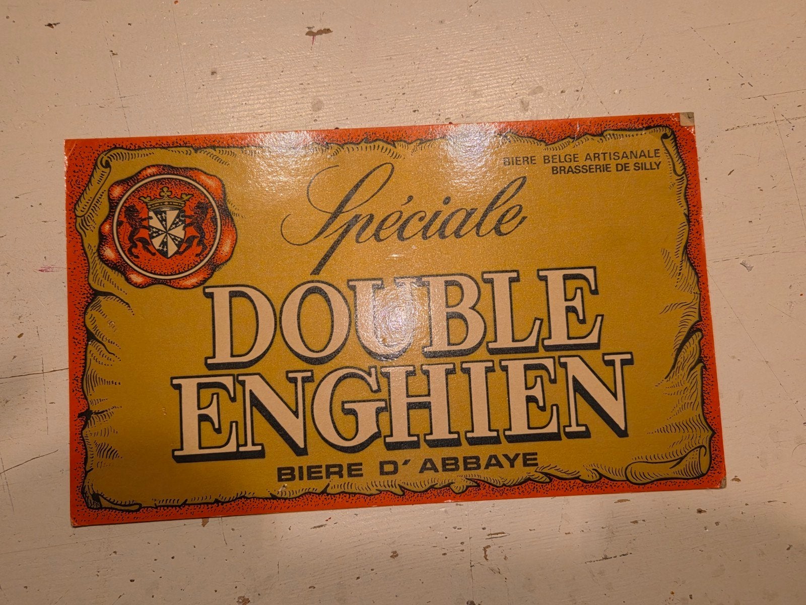 Reclameplaat Speciale Double Enghien Biere D'abbaye, Verzenden, Overige merken
