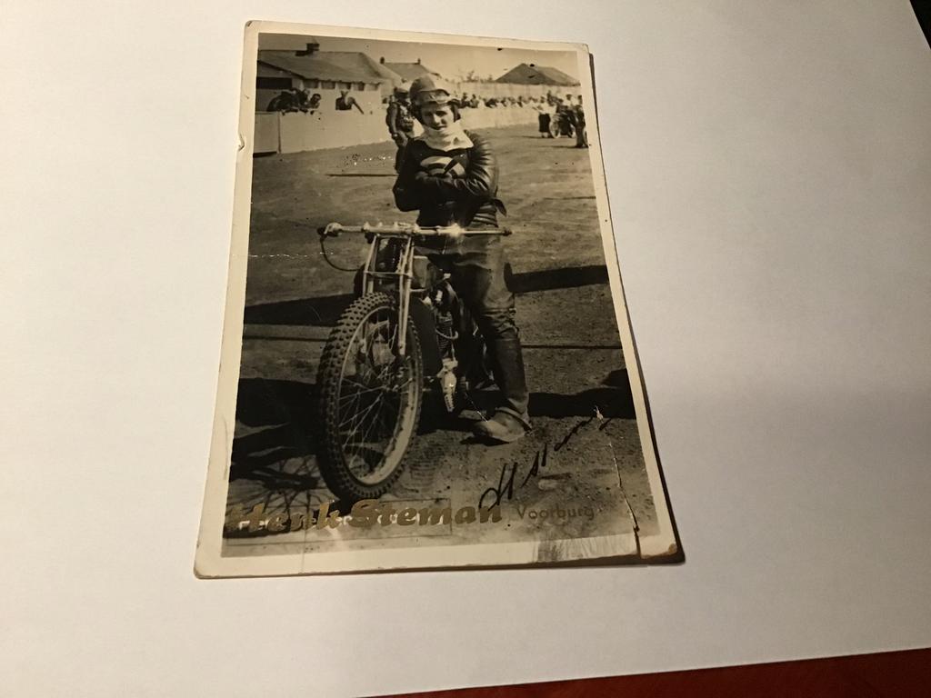Speedway rijder Henk Steman, Ophalen of Verzenden, 1940 tot 1960, Ongelopen, Sport en Spel