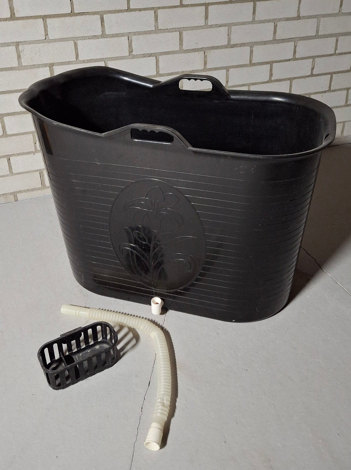 Draagbaar zitbad / ijsbad zwart (185L), Ophalen, Overige typen, 50 tot 100 cm, Zo goed als nieuw
