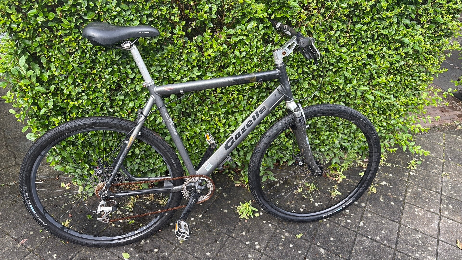 Gazelle hybride aluminium ATB fiets heren opknapper, Ophalen, Gebruikt, Schijfrem, Gazelle