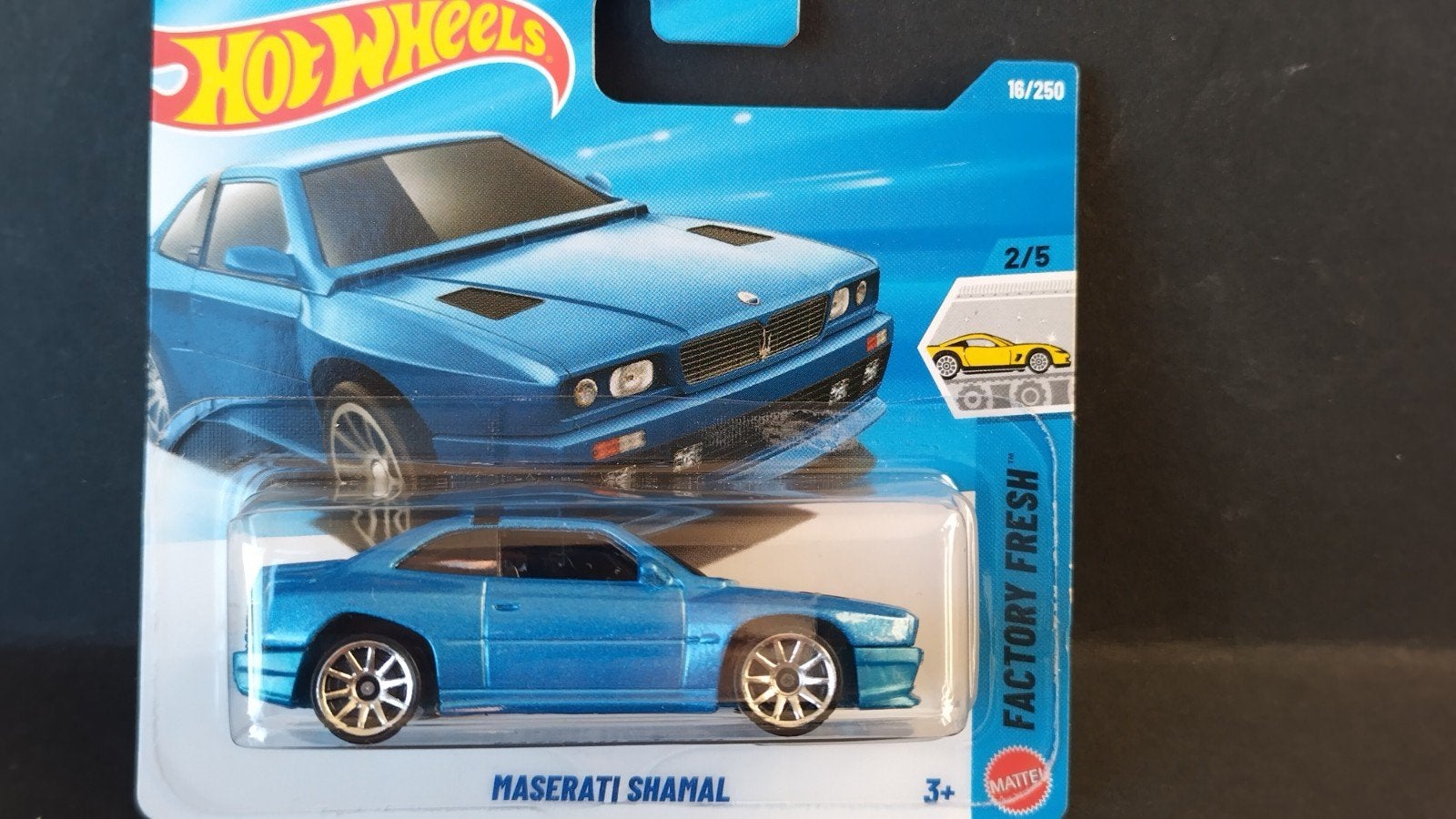 Maserati Shamal bleu 1:64 3inch Hotwheels Pol, Auto, Verzenden, ., Nieuw