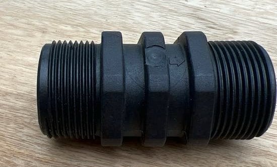 NIEUW: 2x Kunststof Terugslagklep 1 1/4" (41mm) Buitendraad, Overige materialen, Overige typen, Nieuw, Minder dan 2 meter
