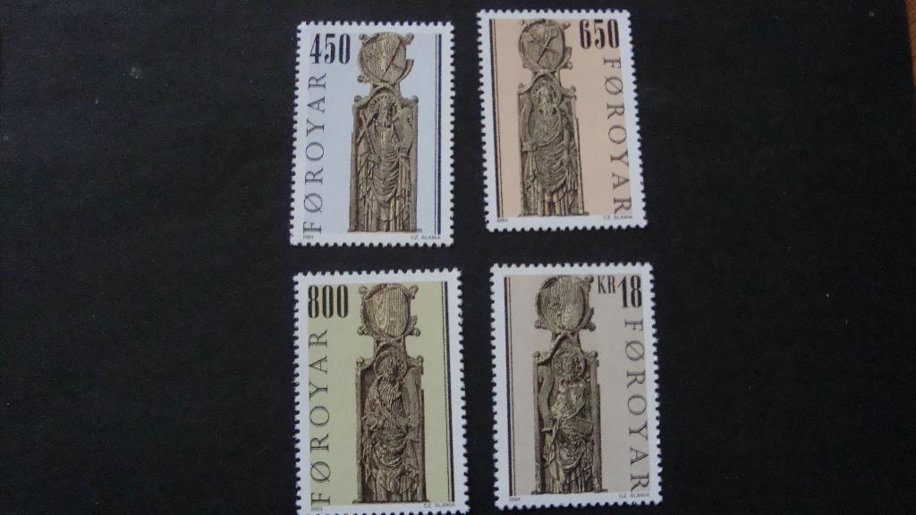 Faroer Mi:387/390 postfris, Verzenden, Denemarken, Postfris