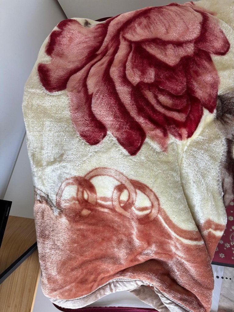 King Size Super Soft Plush Blanket (220 x 240 cm) – Rose, Ophalen, Wit, Tweepersoons, Deken of Dekbed